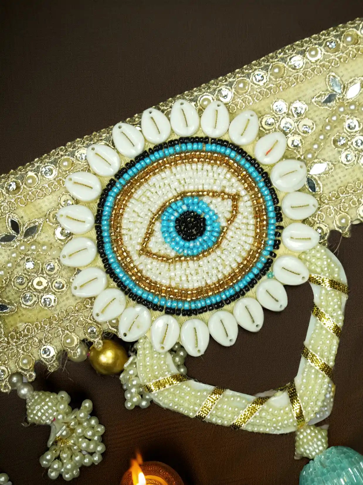 nazar toran Bandanwal Bandhanwar Toranwar diwali dress ladoo dresses laddu gopal dress thakurji kanha ji bal om poshak mathura online best mandir decoration home 40 inch