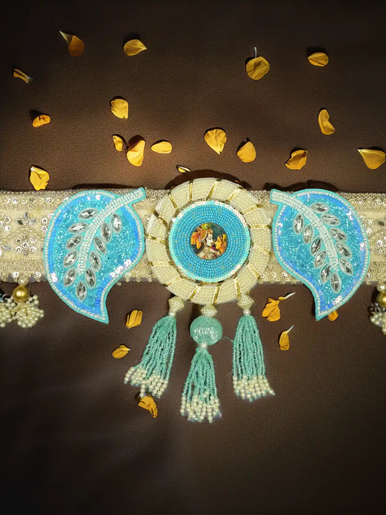 nazar toran Bandanwal Bandhanwar Toranwar diwali dress ladoo dresses laddu gopal dress thakurji kanha ji bal om poshak mathura online best mandir decoration home 40 inch