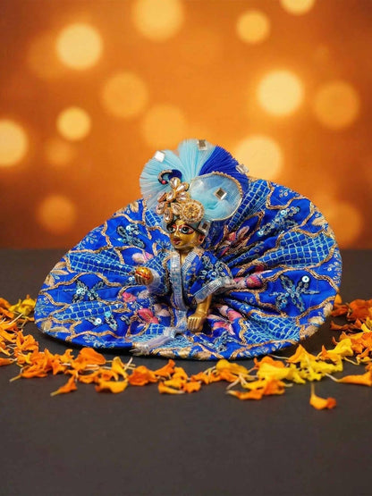 neel blue navratri Diwali Janmashtami dress ladoo dresses laddu gopal dress thakurji kanha ji bal om poshak mathura online best mandir wholesaler manufacturer
