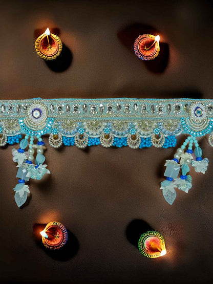 neel toran Bandanwal Bandhanwar Toranwar diwali laddu gopal dress thakurji kanha ji bal om poshak mathura online best mandir decoration home 40 inch