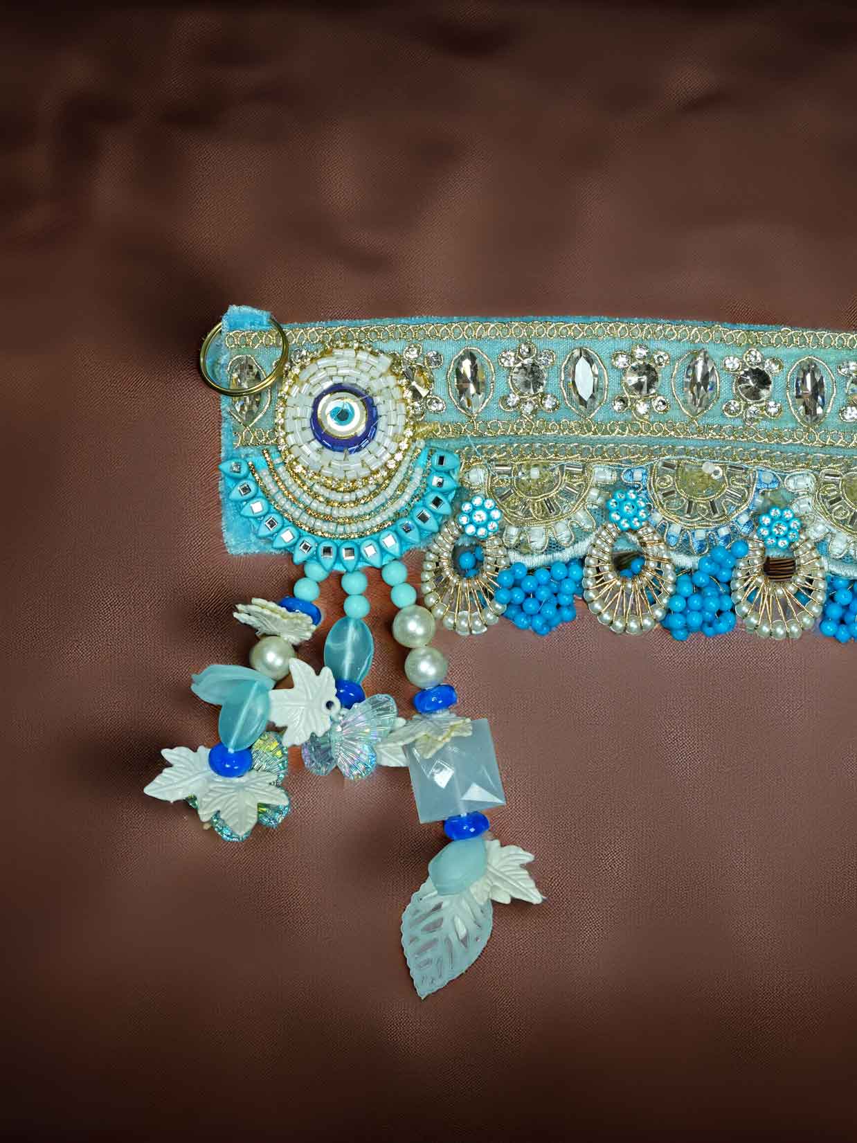 neel toran Bandanwal Bandhanwar Toranwar diwali laddu gopal dress thakurji kanha ji bal om poshak mathura online best mandir decoration home 40 inch