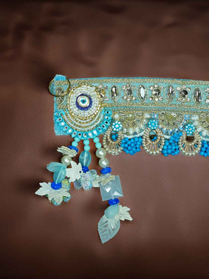 neel toran Bandanwal Bandhanwar Toranwar diwali laddu gopal dress thakurji kanha ji bal om poshak mathura online best mandir decoration home 40 inch