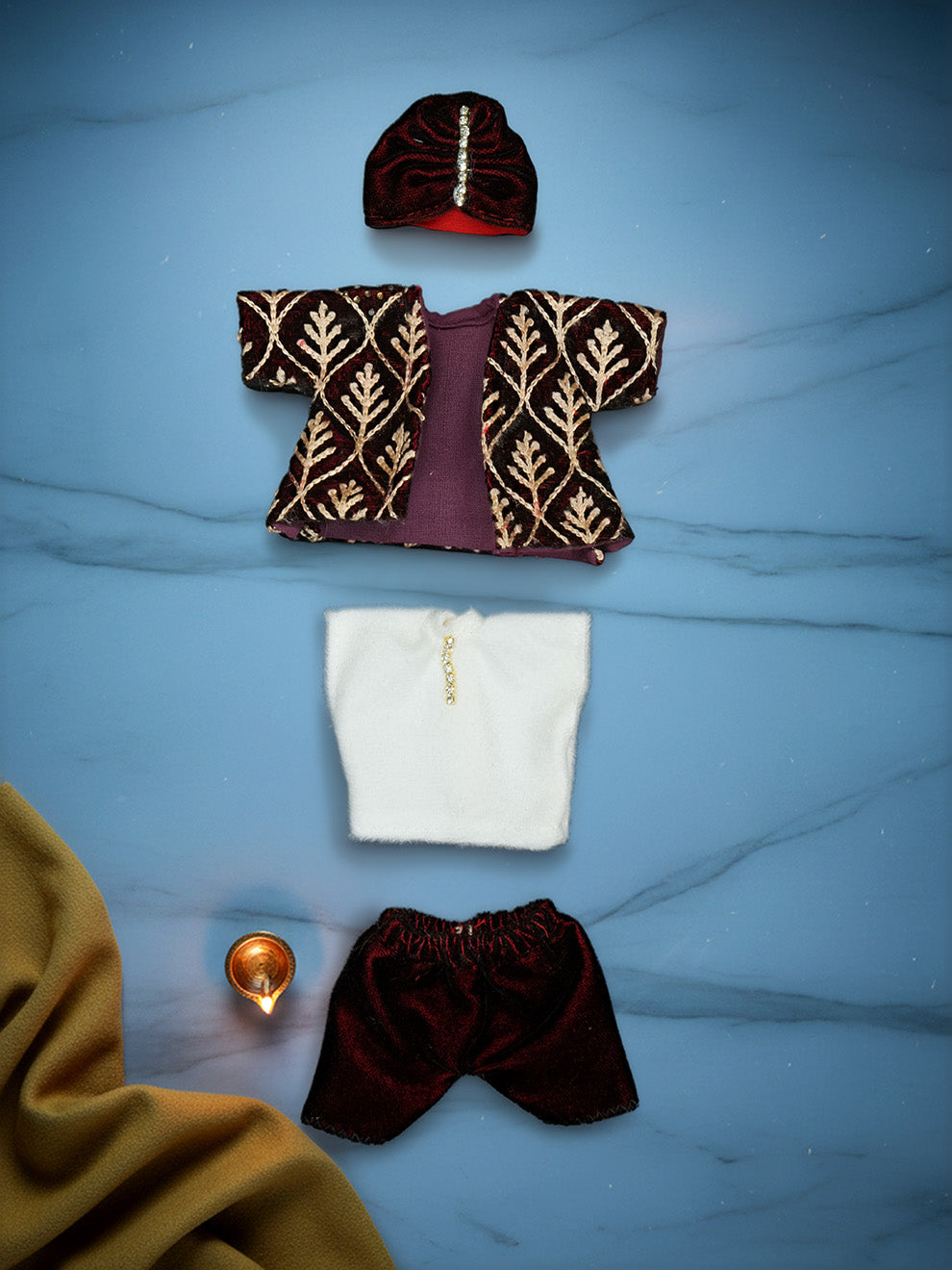 noor wedding winter sherwani diwali dress ladoo dresses laddu gopal dress thakurji kanha ji bal om poshak mathura online best mandir decoration 