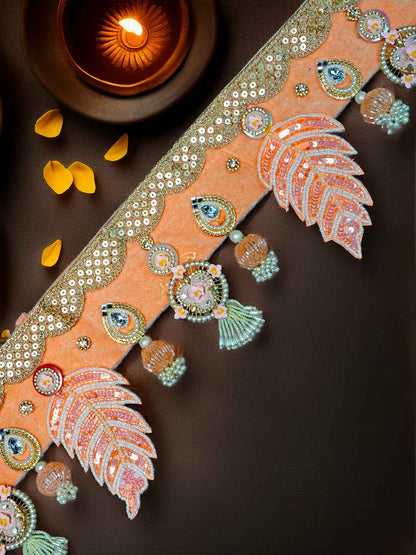 orange toran bandharwar dresses laddu gopal dress thakurji kanha ji bal om poshak mathura online best diwali pooja