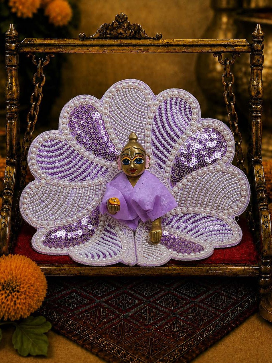Mrinalarchi Purple Fancy Poshak for Laddu Gopal Ji — product image 1