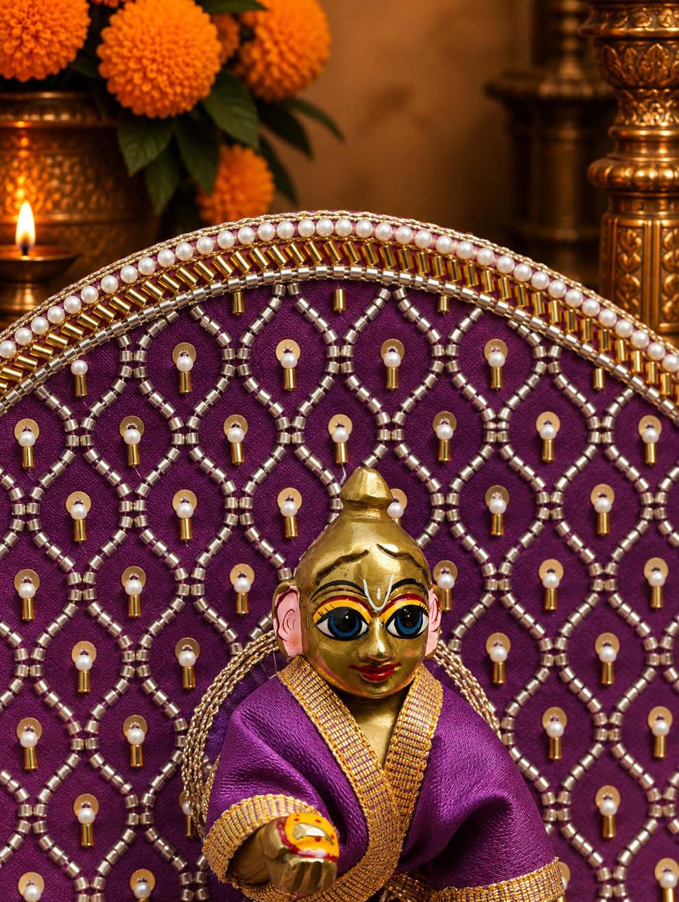 Jaalshri Fancy Purple Poshak for Laddu Gopal Ji — product image 2