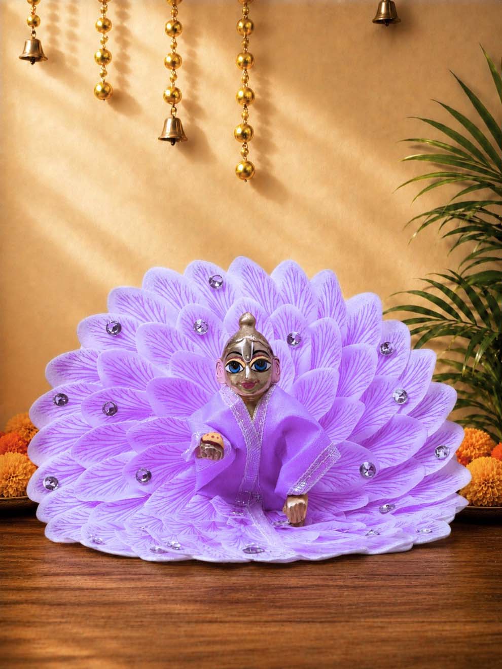 pankhari pu Laddu Gopal Dresses Online in India Winter Dress for Poshak Thakurji Kanha Ji Accessories Dhoti Kurta Set Pajama Aasan Janmashtami Special Summer Shringar Fancy Jacket Premium Festival Bistar Combo om poshak kanha thakurji bal lala lalla ladoo
