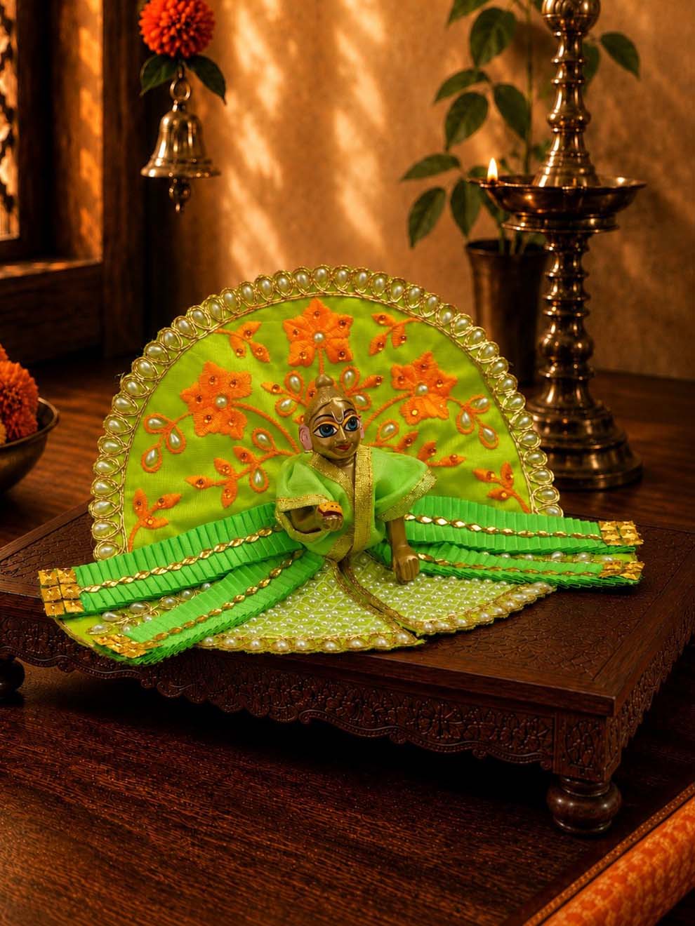 patrika fancy g Laddu Gopal Dresses Online in India Winter Dress for Poshak Thakurji Kanha Ji Accessories Dhoti Kurta Set Pajama Aasan Janmashtami Special Summer Shringar Fancy Jacket Premium Festival Bistar Combo om poshak kanha thakurji bal lala lalla ladoo