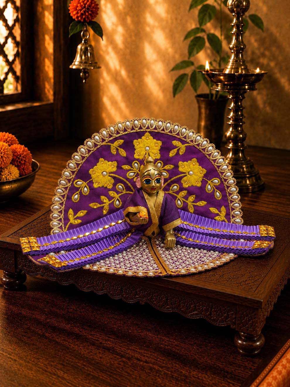 patrika fancy p Laddu Gopal Dresses Online in India Winter Dress for Poshak Thakurji Kanha Ji Accessories Dhoti Kurta Set Pajama Aasan Janmashtami Special Summer Shringar Fancy Jacket Premium Festival Bistar Combo om poshak kanha thakurji bal lala lalla ladoo