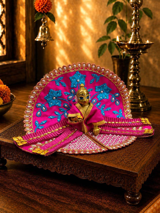 patrika fancy pu Laddu Gopal Dresses Online in India Winter Dress for Poshak Thakurji Kanha Ji Accessories Dhoti Kurta Set Pajama Aasan Janmashtami Special Summer Shringar Fancy Jacket Premium Festival Bistar Combo om poshak kanha thakurji bal lala lalla ladoo