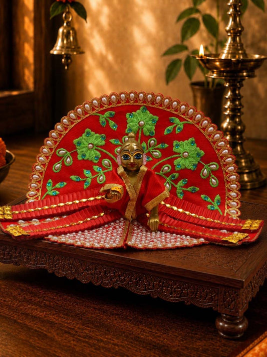 patrika fancy re Laddu Gopal Dresses Online in India Winter Dress for Poshak Thakurji Kanha Ji Accessories Dhoti Kurta Set Pajama Aasan Janmashtami Special Summer Shringar Fancy Jacket Premium Festival Bistar Combo om poshak kanha thakurji bal lala lalla ladoo