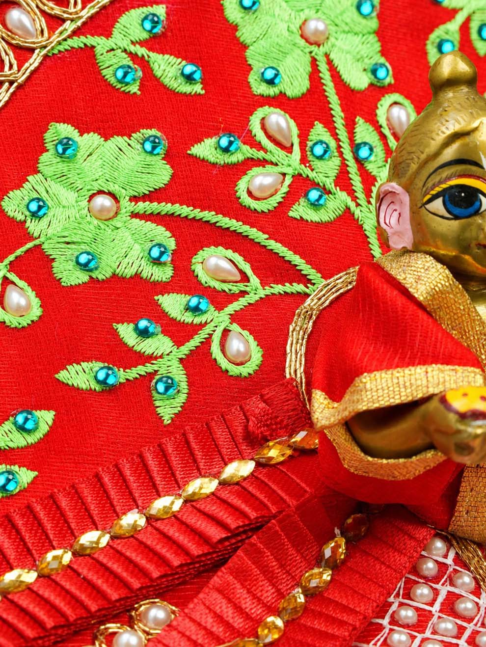 patrika fancy re Laddu Gopal Dresses Online in India Winter Dress for Poshak Thakurji Kanha Ji Accessories Dhoti Kurta Set Pajama Aasan Janmashtami Special Summer Shringar Fancy Jacket Premium Festival Bistar Combo om poshak kanha thakurji bal lala lalla ladoo
