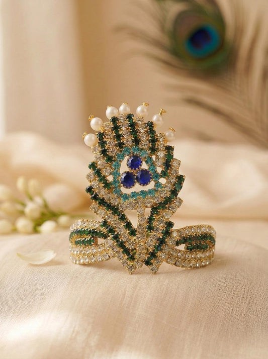 peacock Mukut Laddu Gopal Dresses Online in India Winter Dress for Poshak Thakurji Kanha Ji Accessories Dhoti Kurta Set Pajama Aasan Janmashtami Special Summer Shringar Fancy Jacket Premium Festival Bistar Combo om poshak kanha thakurji bal lala lalla ladoo