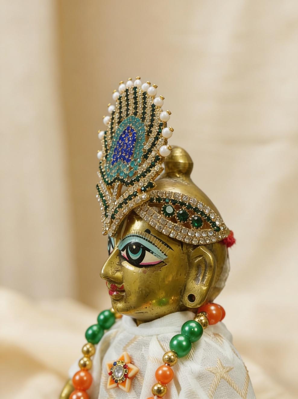 peacock Mukut Laddu Gopal Dresses Online in India Winter Dress for Poshak Thakurji Kanha Ji Accessories Dhoti Kurta Set Pajama Aasan Janmashtami Special Summer Shringar Fancy Jacket Premium Festival Bistar Combo om poshak kanha thakurji bal lala lalla ladoo