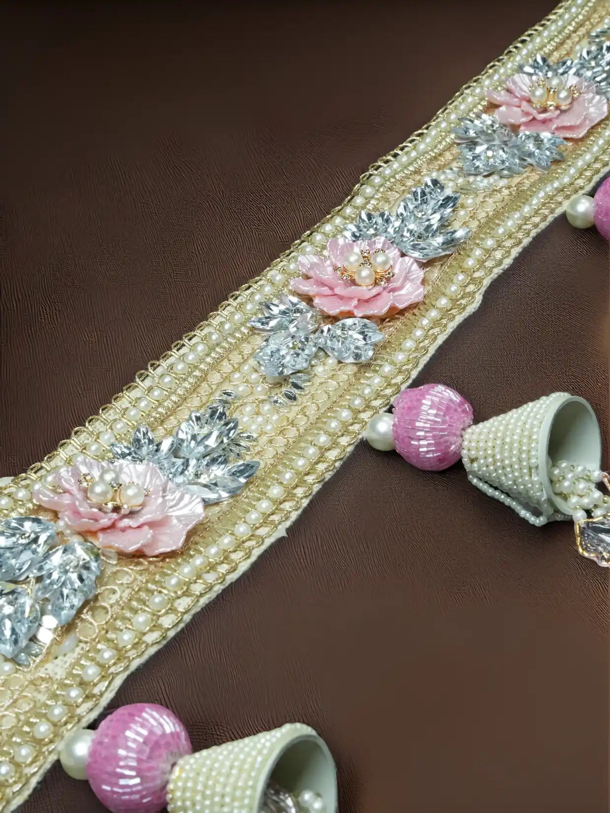 pearl toran Bandanwal Bandhanwar Toranwar diwali dress ladoo dresses laddu gopal dress thakurji kanha ji bal om poshak mathura online best mandir decoration home 40 inch