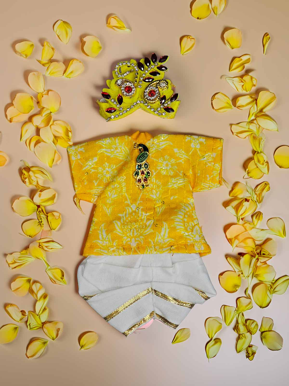 peet dhoti kurta dress dresses laddu gopal thakurji kanha ji bal om poshak mathura online best