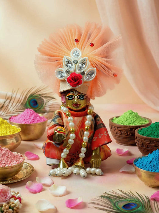 phoolon ki holi dhoti kurta Diwali Janmashtami dress ladoo dresses laddu gopal dress thakurji kanha ji bal om poshak mathura online best mandir wholesaler manufacturer