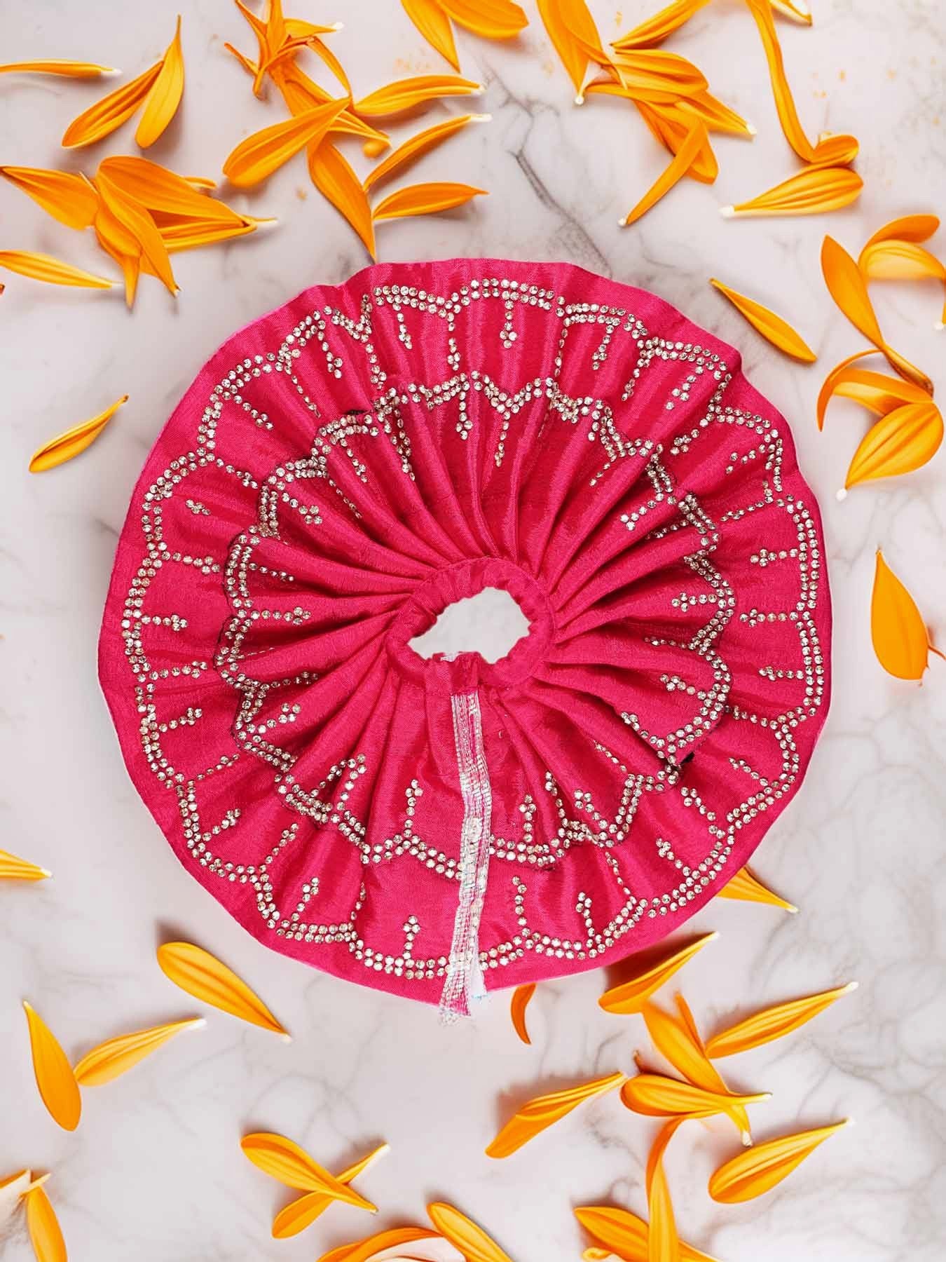 pink saare dresses laddu gopal thakurji kanha ji bal om poshak mathura online best Janmashtami
dress