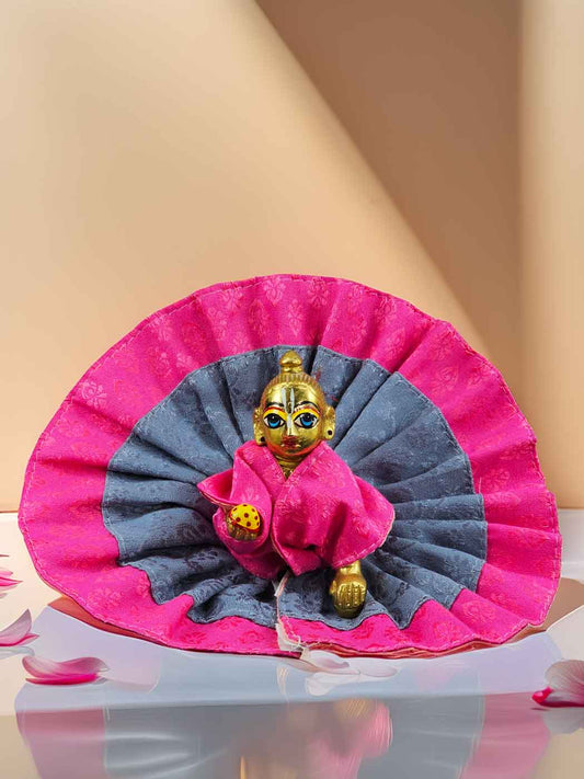 pink summer poshak dress laddu gopal thakurji kanha ji bal om poshak mathura online best 