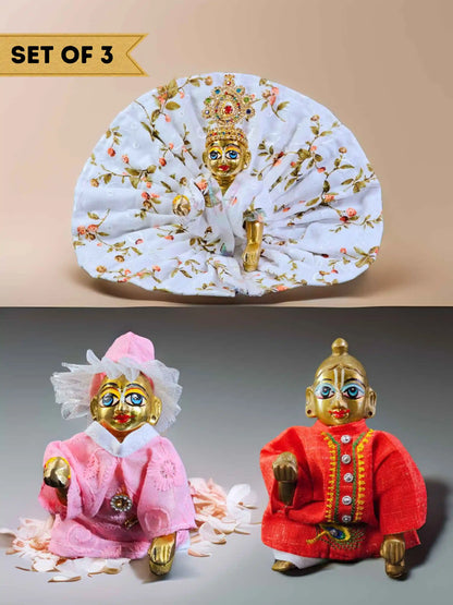 pushp combo poshak dress laddu gopal thakurji kanha ji bal om poshak mathura online 