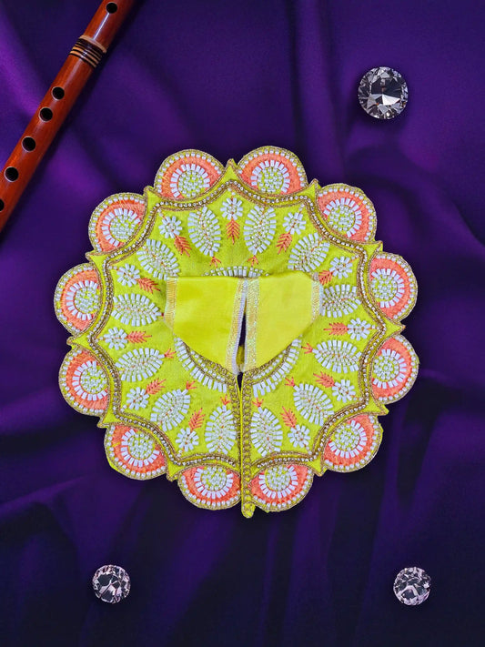 rajvanshi aura golden laddu bal gopal kanha thakur ji dress poshak 