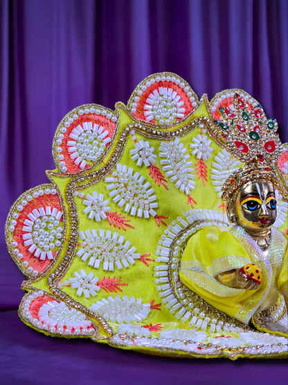 rajvanshi aura golden laddu bal gopal kanha thakur ji dress poshak 