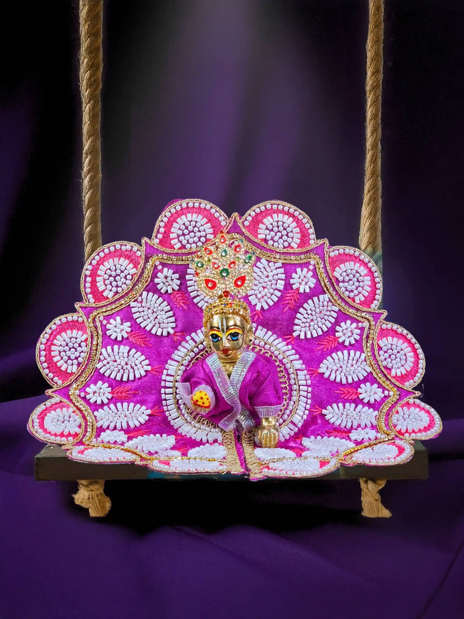 rajvanshi aura lavender laddu bal gopal kanha thakur ji dress poshak 
