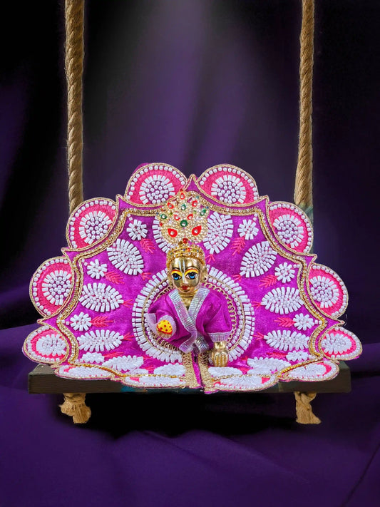 rajvanshi aura lavender laddu bal gopal kanha thakur ji dress poshak 