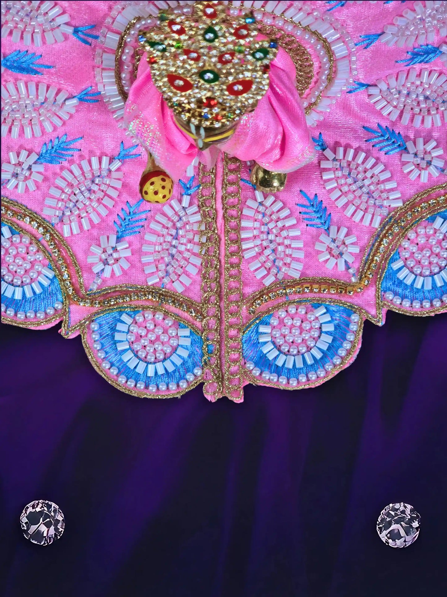 rajvanshi aura peach laddu bal gopal kanha thakur ji dress poshak 