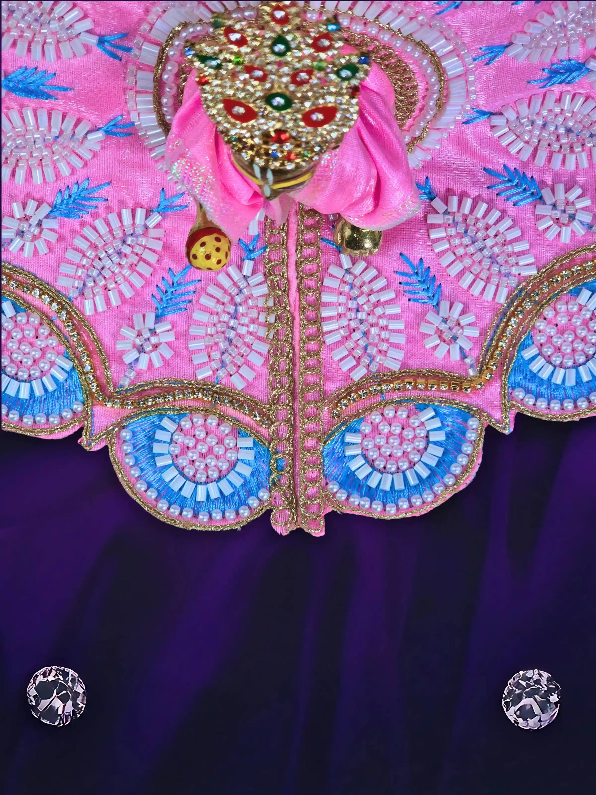 rajvanshi aura peach laddu bal gopal kanha thakur ji dress poshak 