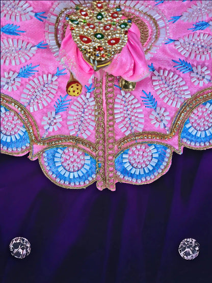 rajvanshi aura peach laddu bal gopal kanha thakur ji dress poshak 