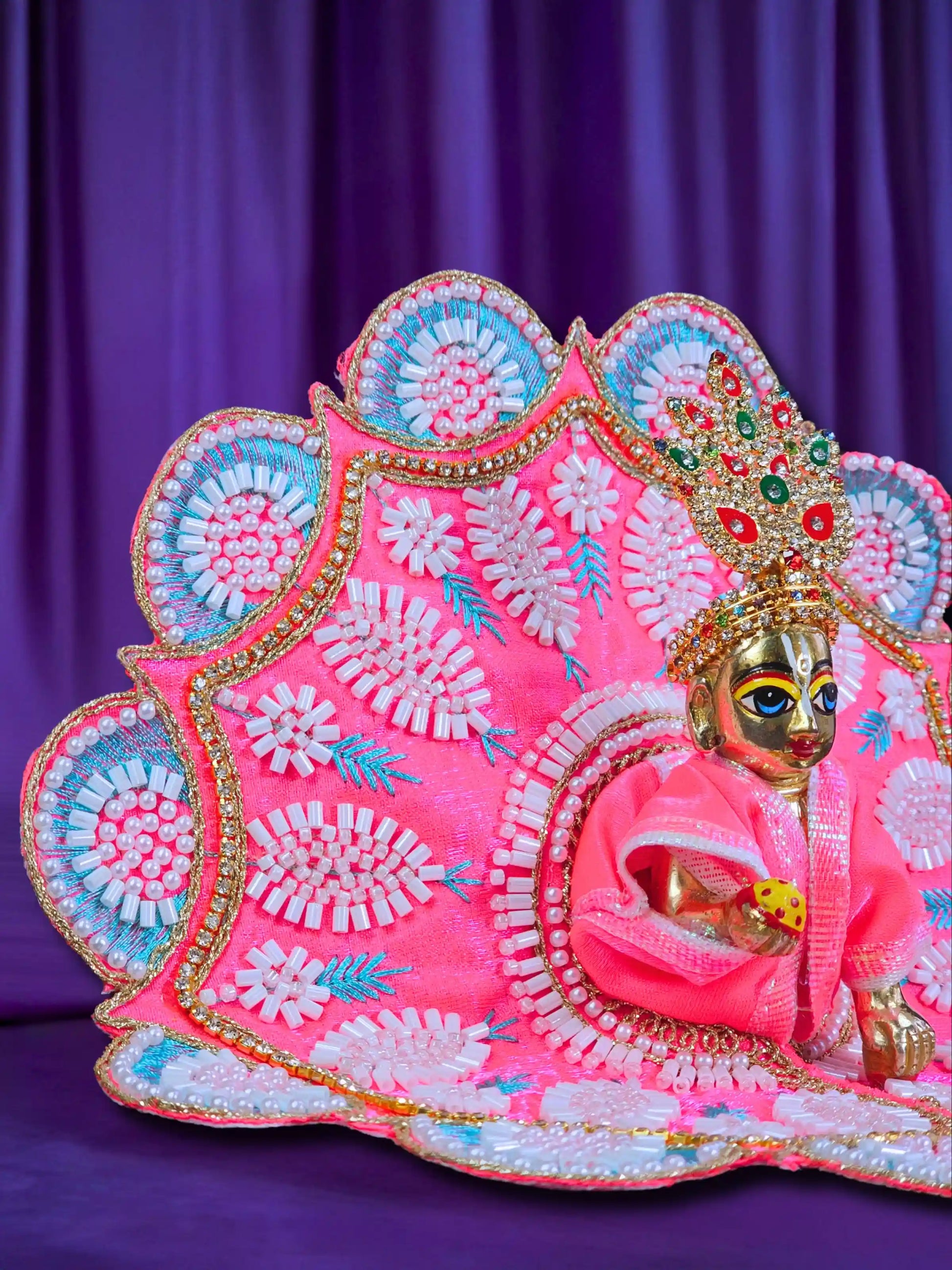 rajvanshi aura rosy laddu bal gopal kanha thakur ji dress poshak 
