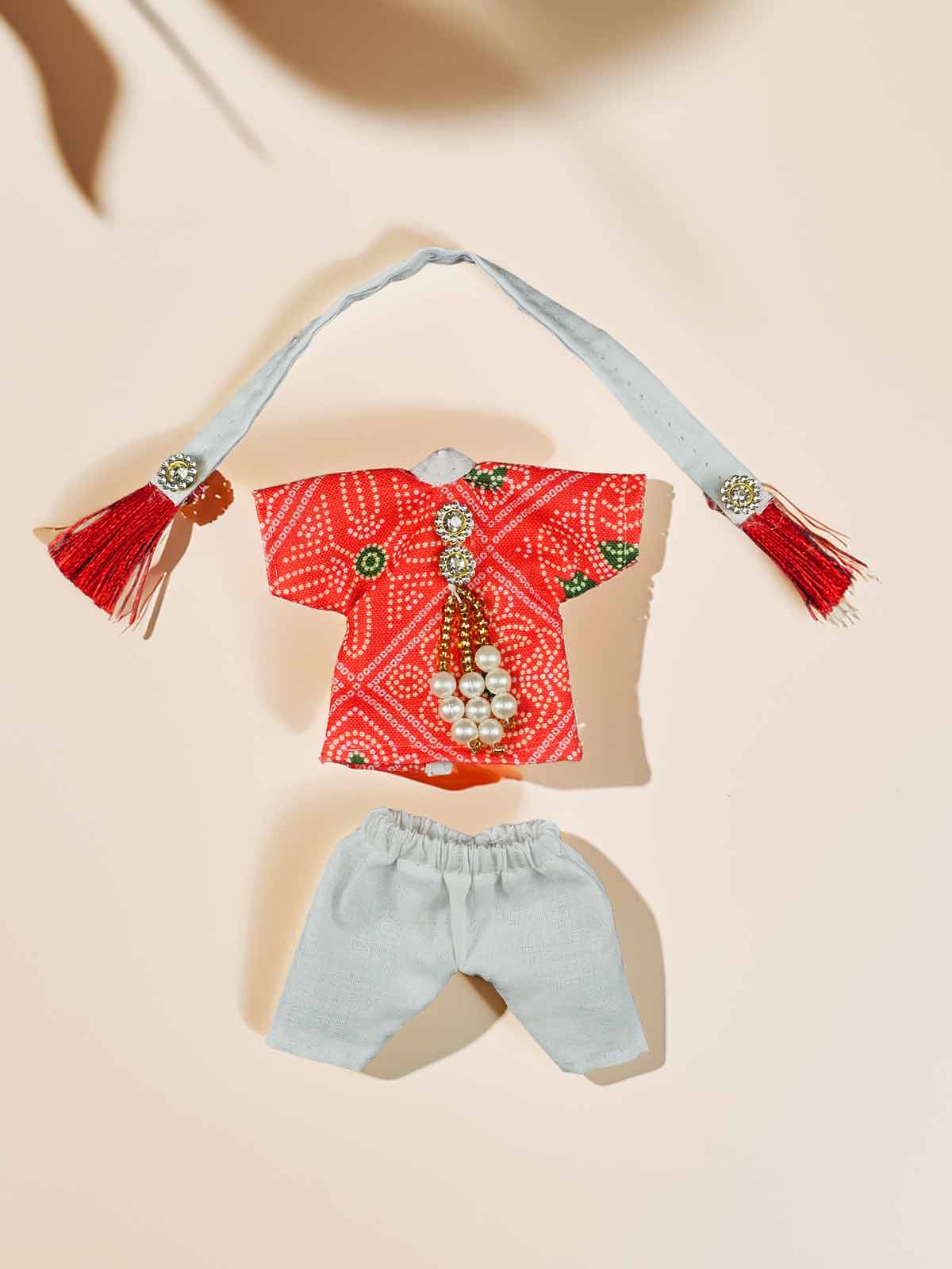 red kurta pajama poshak dress laddu gopal thakurji kanha ji bal om poshak mathura online best