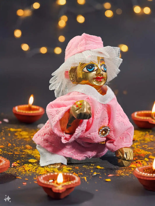 roshan pink kurta pajama poshak dress laddu gopal thakurji kanha ji bal om poshak mathura online best 