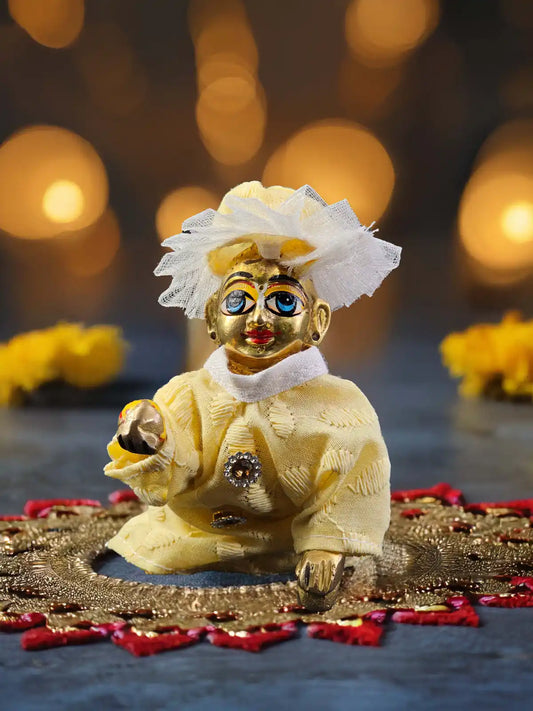 roshan yellow kurta pajama poshak dress laddu gopal thakurji kanha ji bal om poshak mathura online best