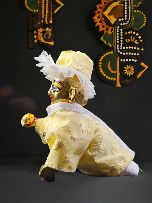 roshan yellow kurta pajama poshak dress laddu gopal thakurji kanha ji bal om poshak mathura online best 