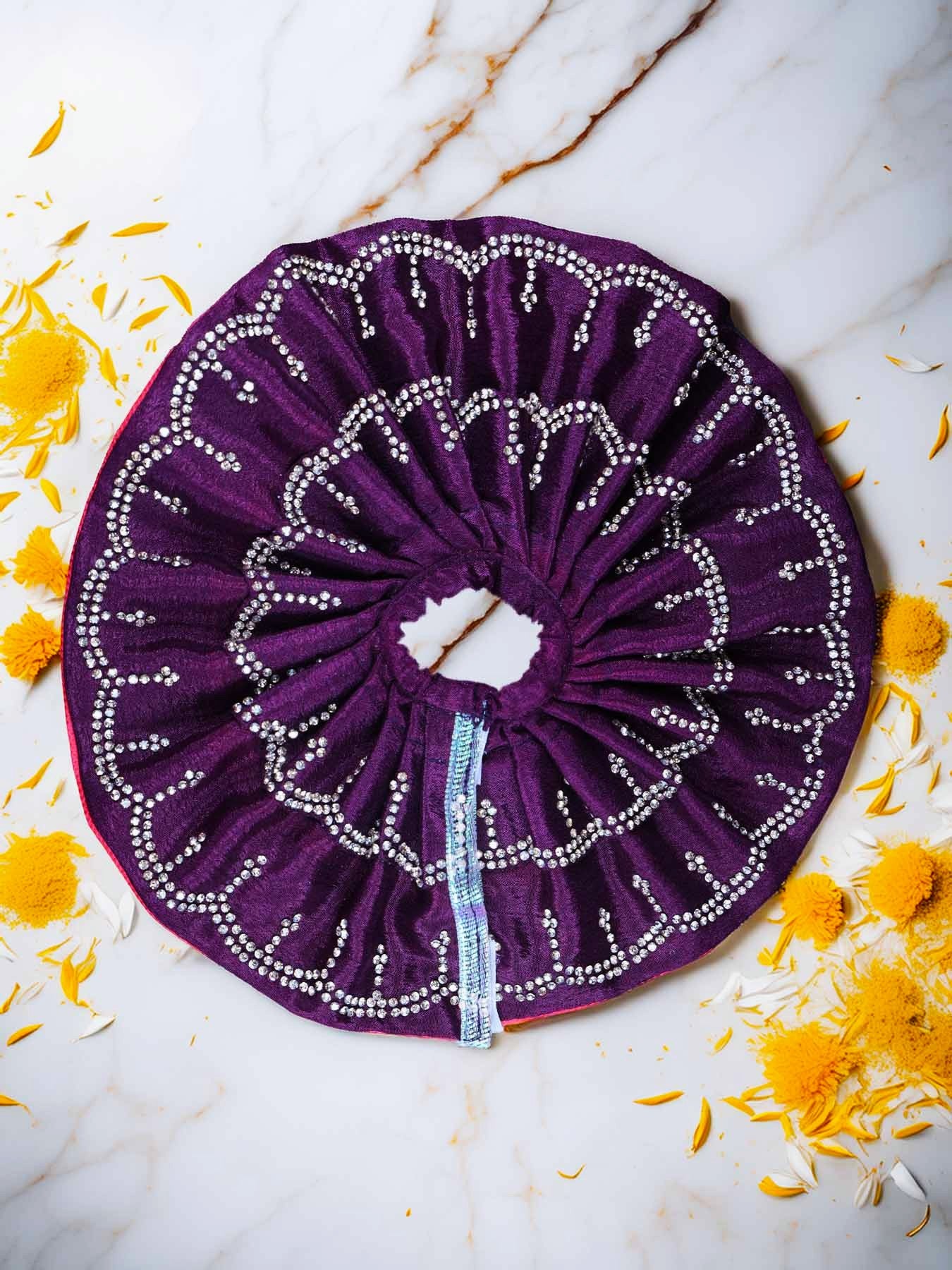 saare purple dresses laddu gopal thakurji kanha ji bal om poshak mathura online best Janmashtami dress