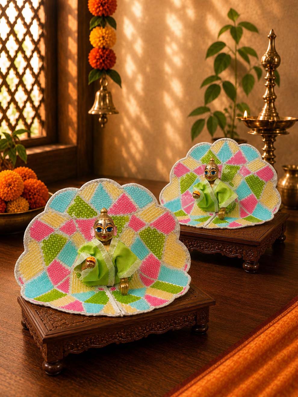 sajili fancy g Laddu Gopal Dresses Online in India Winter Dress for Poshak Thakurji Kanha Ji Accessories Dhoti Kurta Set Pajama Aasan Janmashtami Special Summer Shringar Fancy Jacket Premium Festival Bistar Combo om poshak kanha thakurji bal lala lalla ladoo