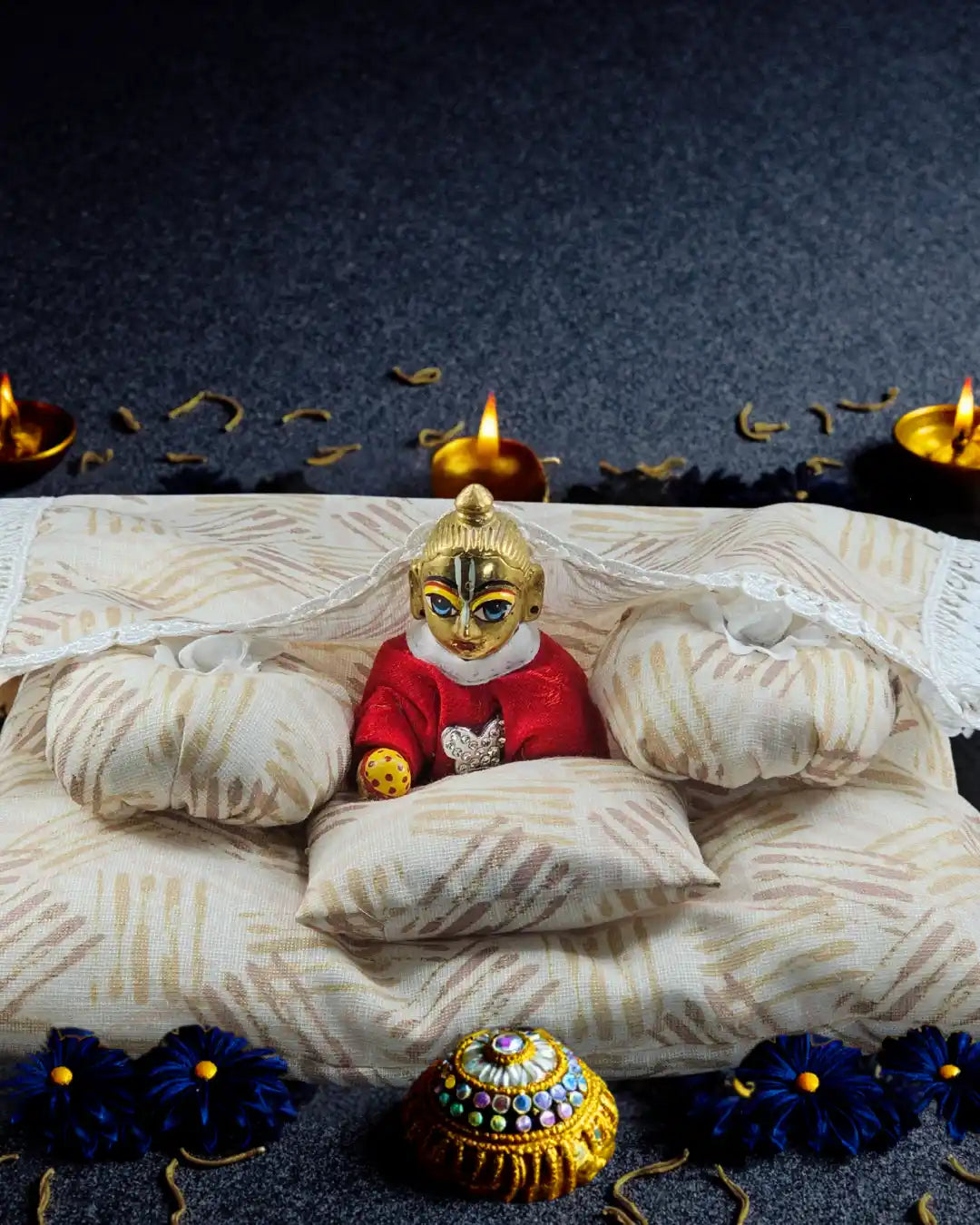 shanti cotton bistar set dress ladoo dresses laddu gopal thakurji kanha ji bal om poshak mathura online best