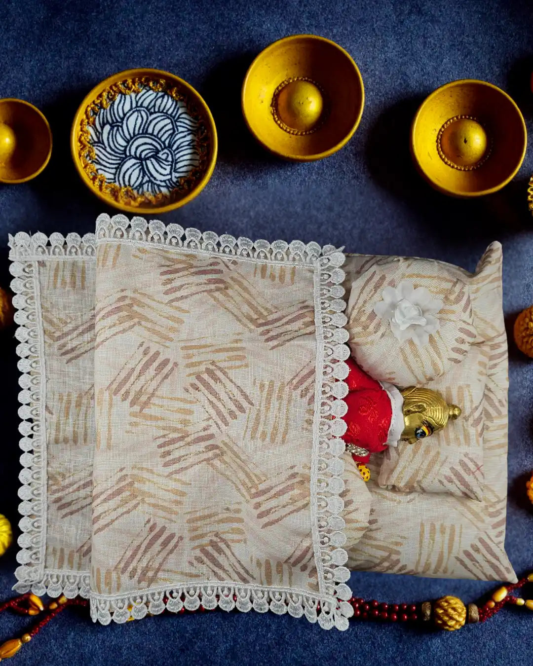 shanti cotton bistar set dress ladoo dresses laddu gopal thakurji kanha ji bal om poshak mathura online best