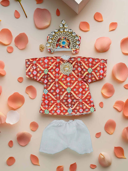 shree radha kurta pajama poshak dress laddu gopal thakurji kanha ji bal om poshak mathura online best Janmashtami 