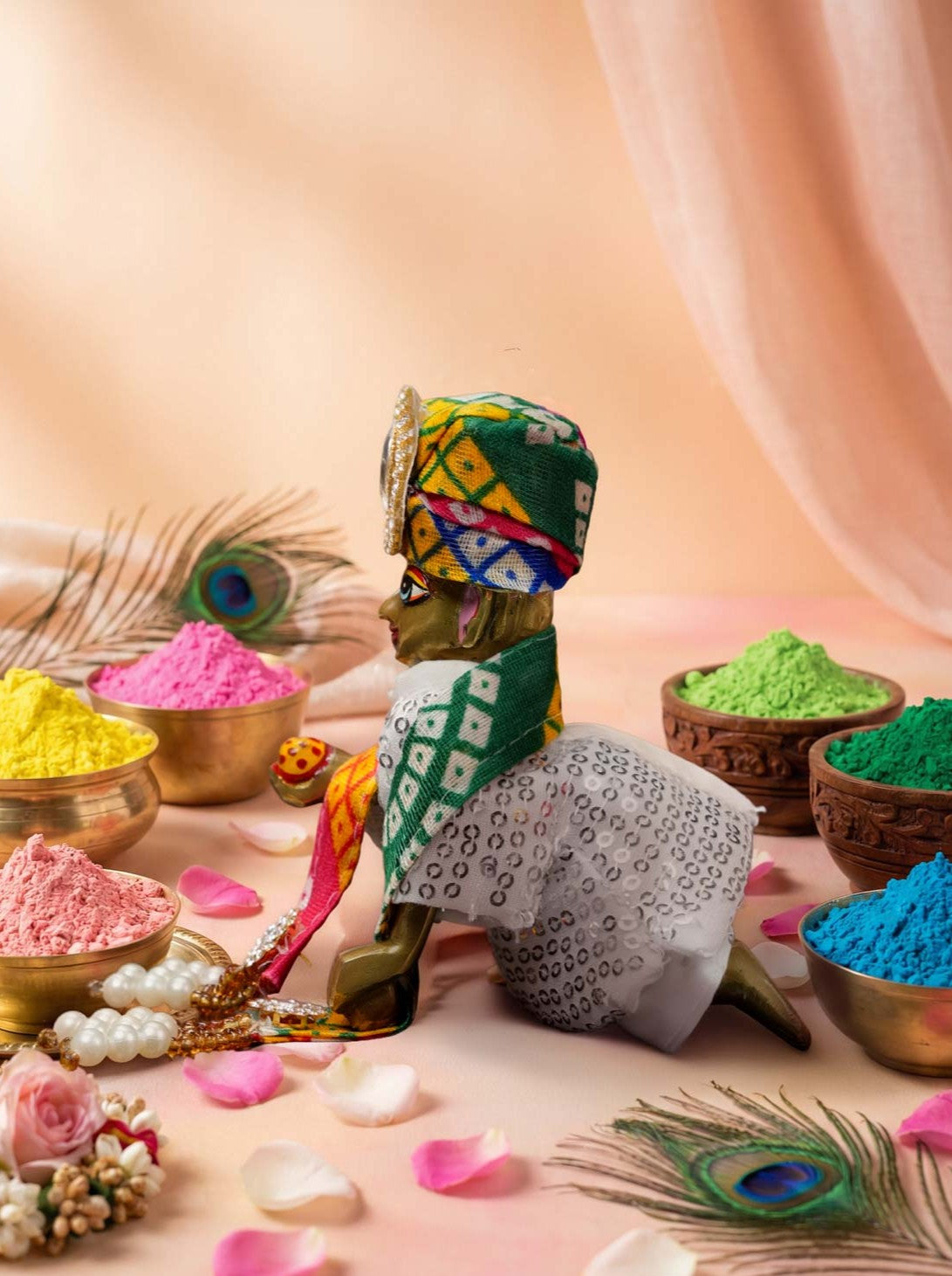 shri braj holi kurta pajama Diwali Janmashtami dress ladoo dresses laddu gopal dress thakurji kanha ji bal om poshak mathura online best mandir wholesaler manufacturer