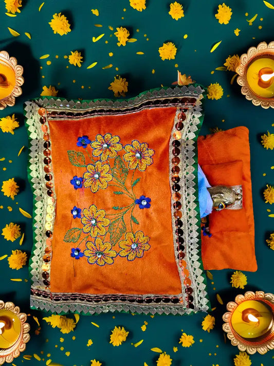 sukh o gadda bed bistar set razai for laddu gopal thakurji kanha ji bal om poshak mathura online best 
