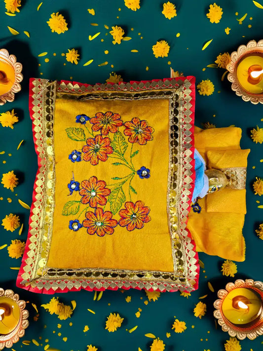 sukh y gadda bed bistar set razai for laddu gopal thakurji kanha ji bal om poshak mathura online best 