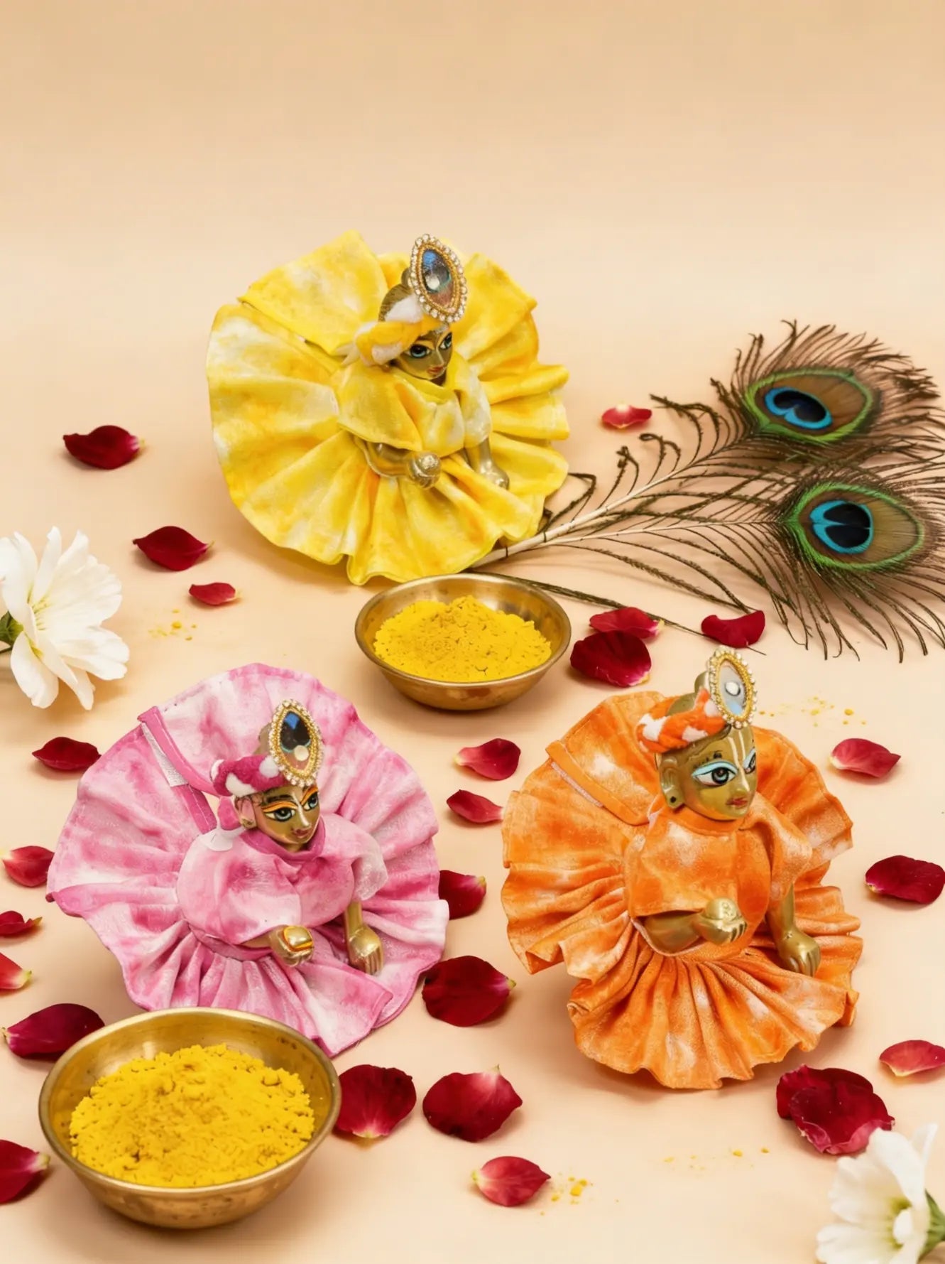 sundar braj holi dhoti kurta Diwali Janmashtami dress ladoo dresses laddu gopal dress thakurji kanha ji bal om poshak mathura online best mandir wholesaler manufacturer