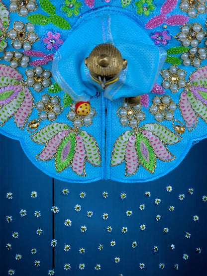 sunlit Blue dresses laddu gopal thakurji kanha ji bal om poshak mathura online best Janmashtami