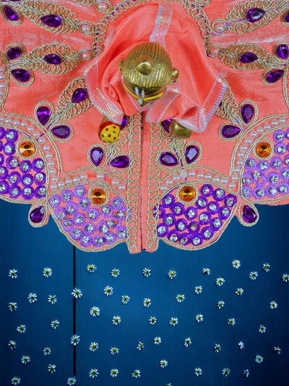 vaibhav peach dresses laddu gopal thakurji kanha ji bal om poshak mathura online best Janmashtami