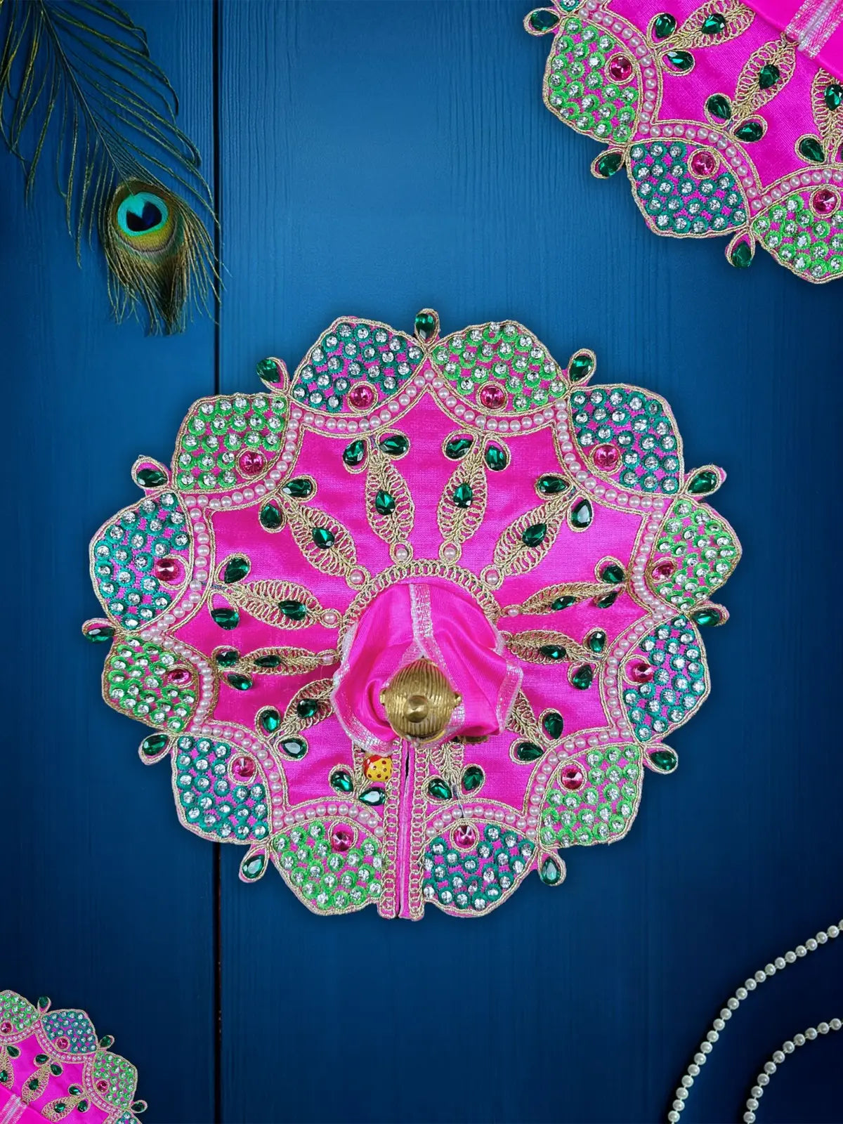 vaibhav pink dresses laddu gopal thakurji kanha ji bal om poshak mathura online best Janmashtami