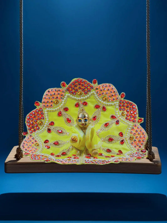 vaibhav yellow dresses laddu gopal thakurji kanha ji bal om poshak mathura online best Janmashtami