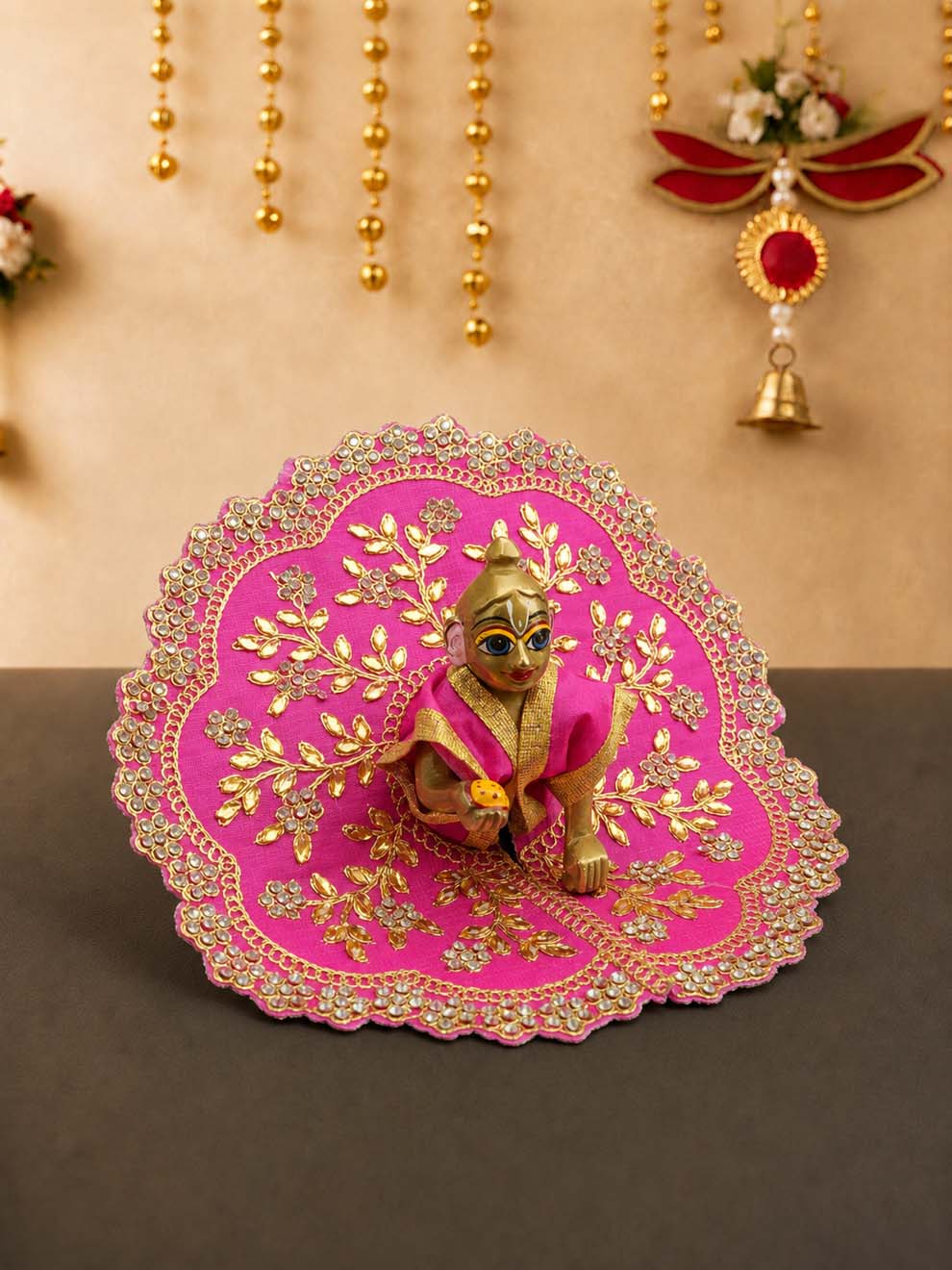 vallari fancy pi Laddu Gopal Dresses Online in India Winter Dress for Poshak Thakurji Kanha Ji Accessories Dhoti Kurta Set Pajama Aasan Janmashtami Special Summer Shringar Fancy Jacket Premium Festival Bistar Combo om poshak kanha thakurji bal lala lalla ladoo